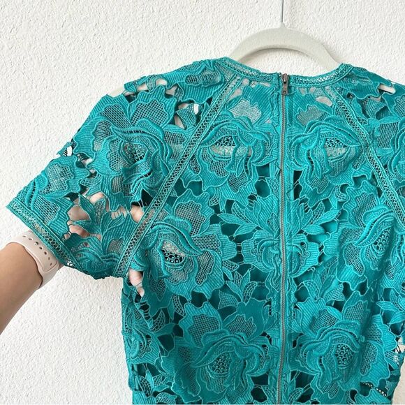 NWT Saylor Valencia Lace Dress in Teal Size Small - Picture 7 of 9
